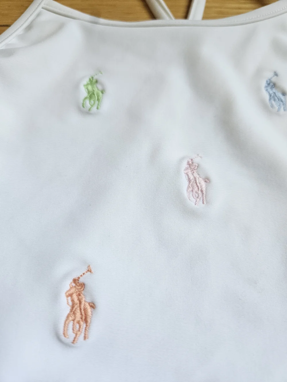 Polo Ralph Lauren White Girls' Logo Peplum One-Piece Swimsuit - US 6